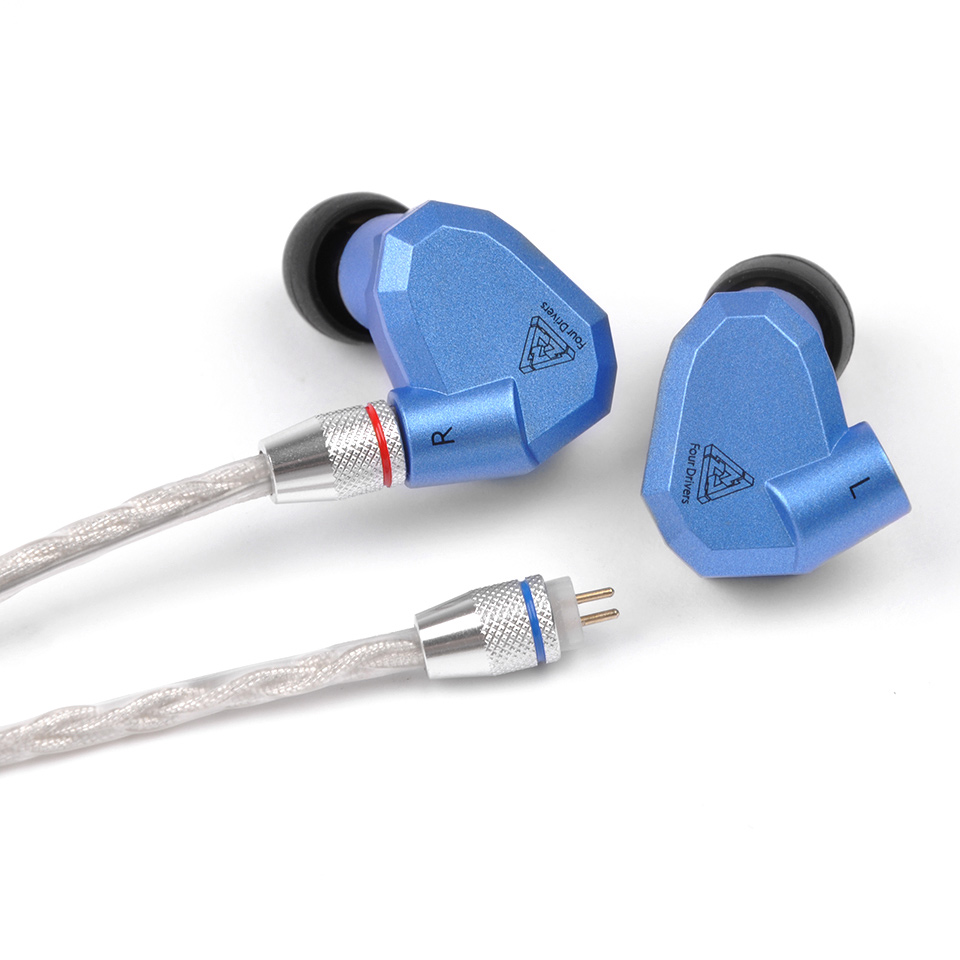 Stříbrný pletený kabel pro sluchátka KZ.